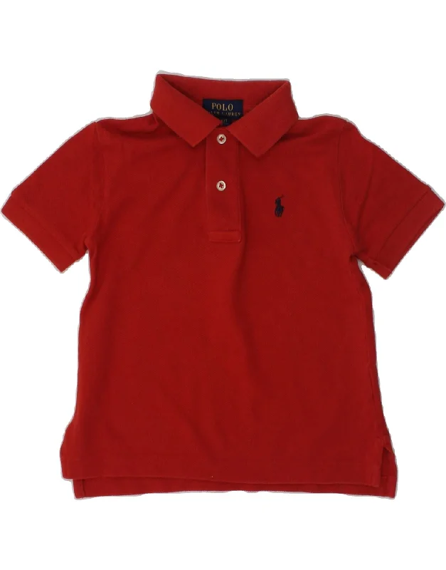 POLO RALPH LAUREN Boys Polo Shirt 2-3 Years Red