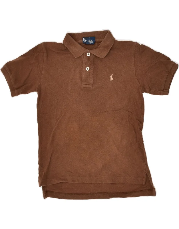 POLO RALPH LAUREN Boys Polo Shirt 5-6 Years Brown Cotton