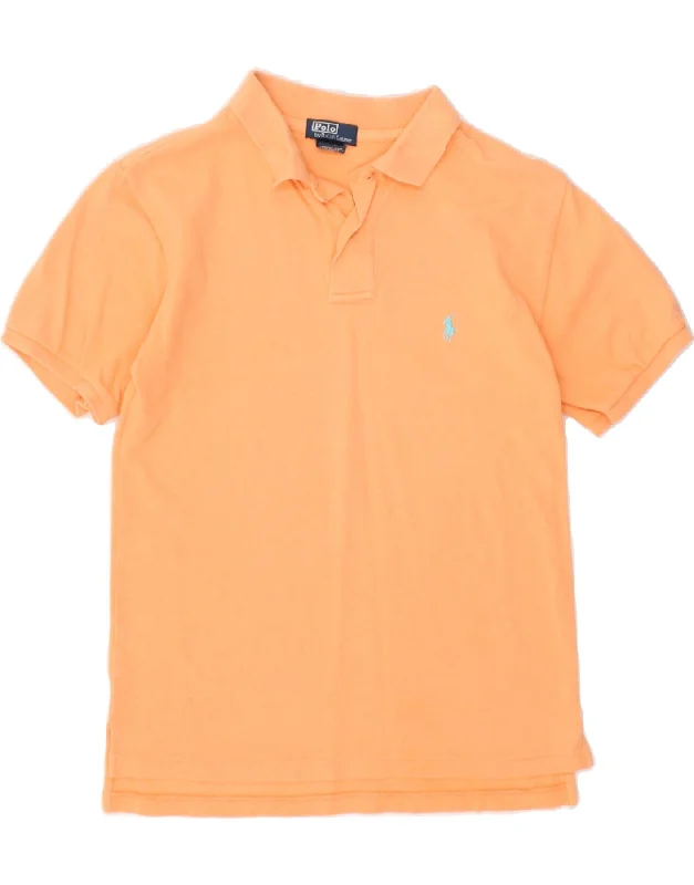 POLO RALPH LAUREN Boys Polo Shirt 8-9 Years Small  Orange Cotton