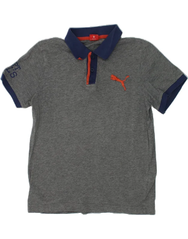 PUMA Boys Polo Shirt 11-12 Years Grey