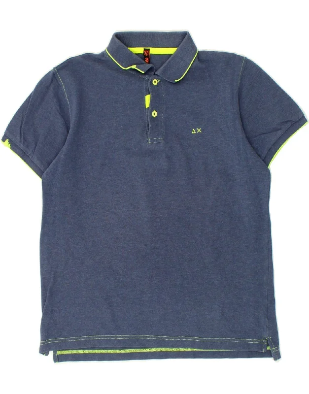 SUN68 Boys Polo Shirt 11-12 Years Blue Cotton