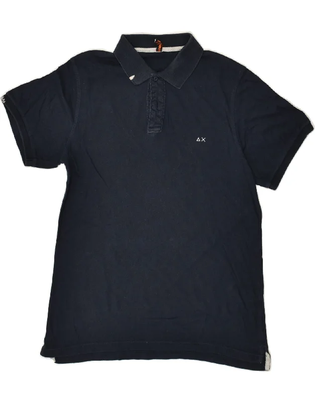 SUN68 Boys Polo Shirt 13-14 Years Navy Blue Cotton