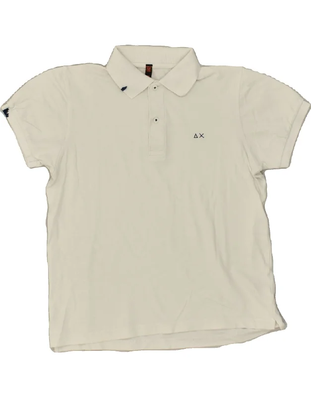 SUN68 Girls Polo Shirt 9-10 Years White Cotton