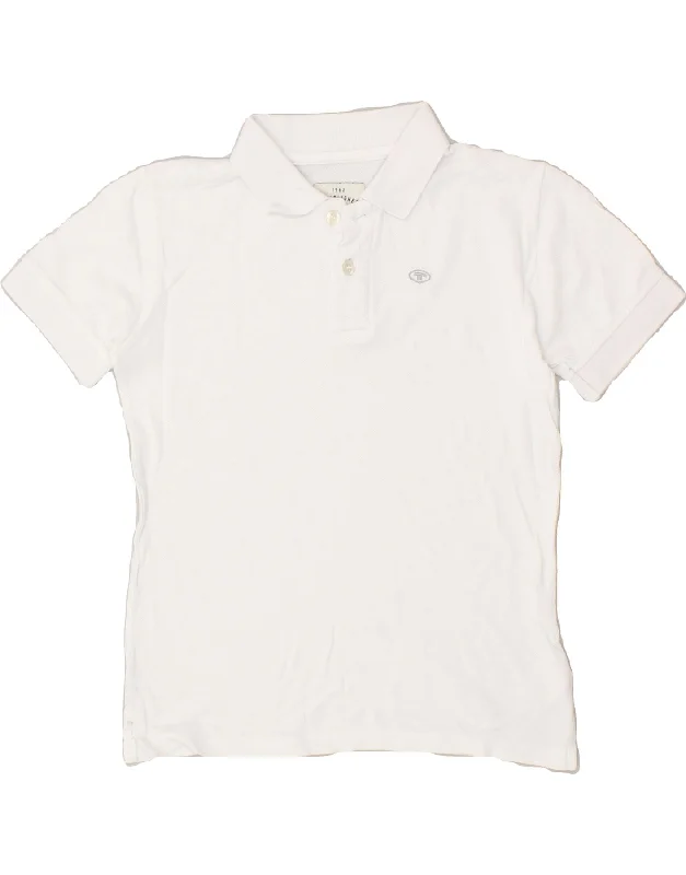 TOM TAILOR Boys Polo Shirt 6-7 Years White Cotton