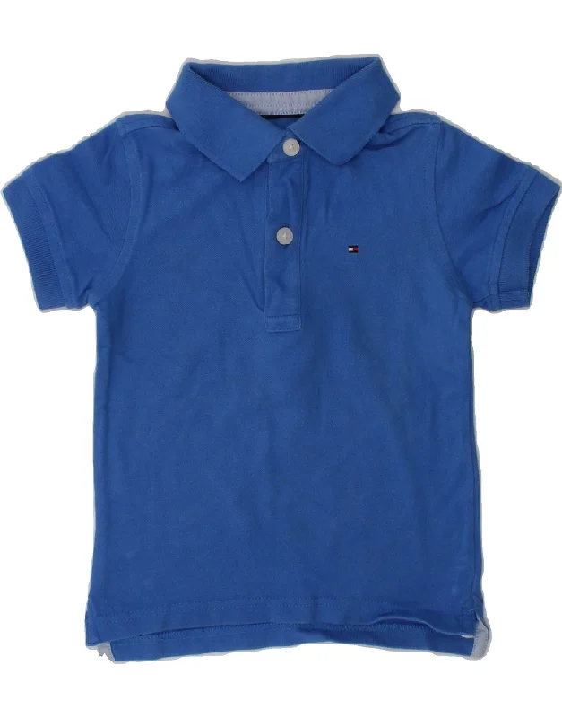 TOMMY HILFIGER Baby Boys Polo Shirt 18-24 Months Blue Cotton