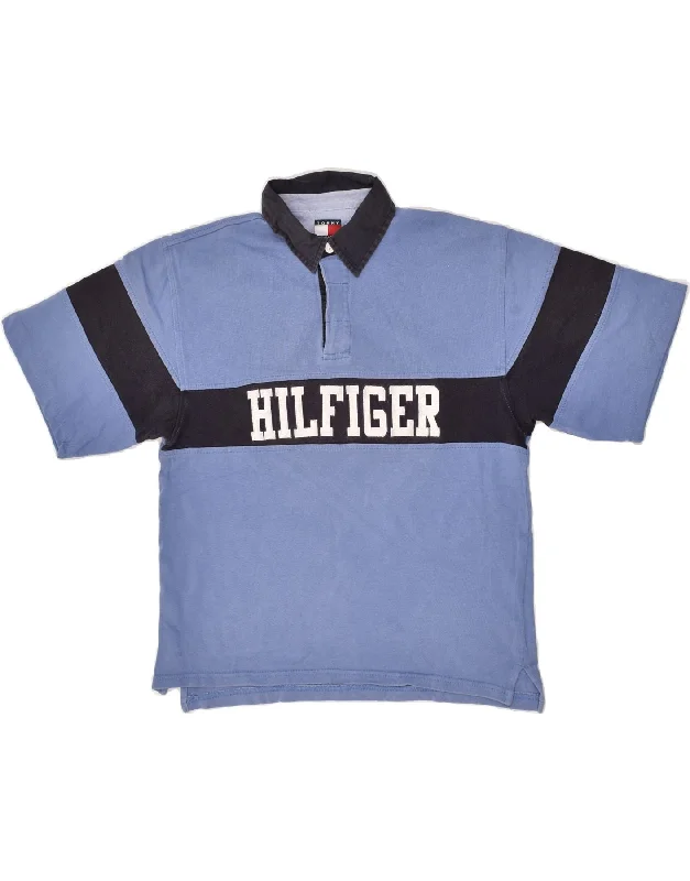 TOMMY HILFIGER Boys Graphic Polo Shirt 11-12 Years Medium  Blue