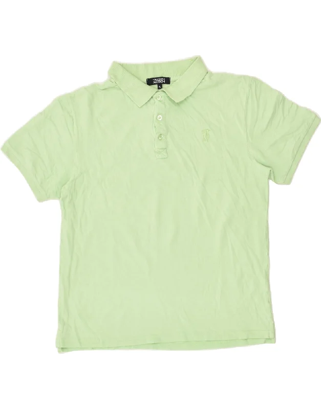 TRUSSARDI Boys Polo Shirt 13-14 Years XL Green