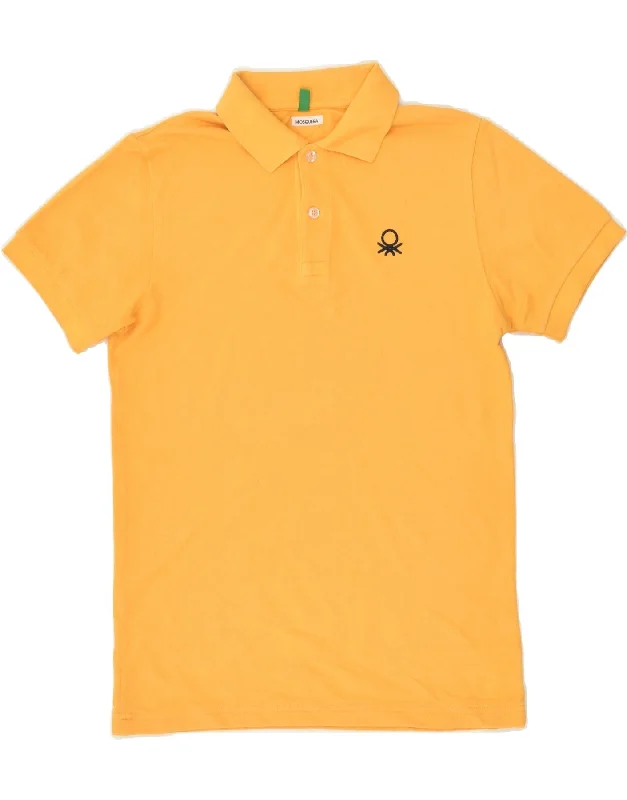 UNITED COLORS OF BENETTON Boys Polo Shirt 11-12 Years 2XL  Yellow Cotton