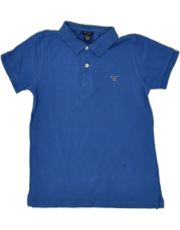 GANT Boys Polo Shirt 9-10 Years Large  Blue Cotton