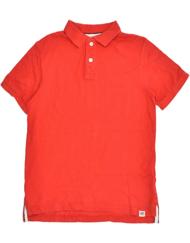 GAP Boys Polo Shirt 9-10 Years Large Red Cotton