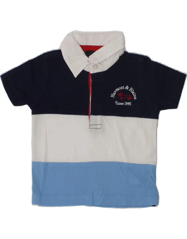 HARMONT & BLAINE Baby Boys Regular Fit Polo Shirt 6-9 Months Blue Striped