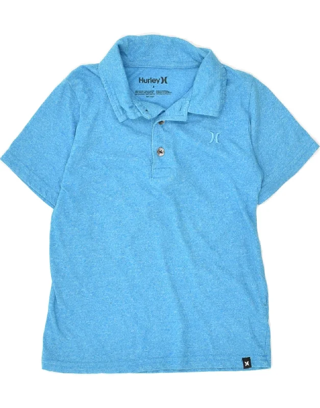 HURLEY Boys Polo Shirt 3-4 Years Blue Cotton