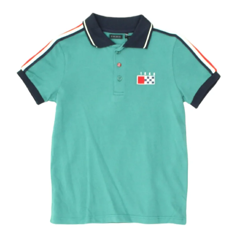 IKKS Boys Green Polo Shirt | Vintage Luxury High End Designer Top Kids VTG