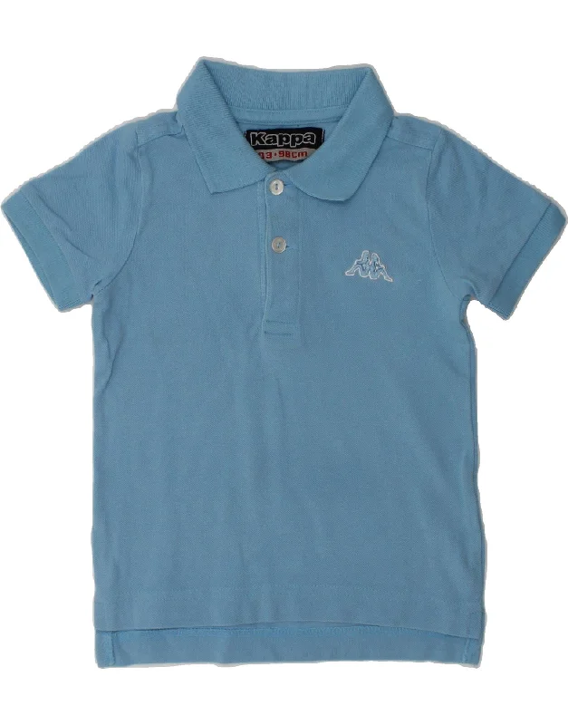 KAPPA Boys Polo Shirt 2-3 Years Blue Cotton