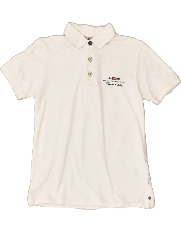 NAPAPIJRI Boys Polo Shirt 9-10 Years White Cotton