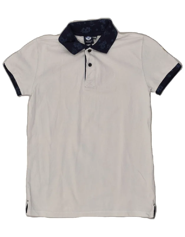 NORTH SAILS Boys Polo Shirt 11-12 Years Blue Floral Cotton