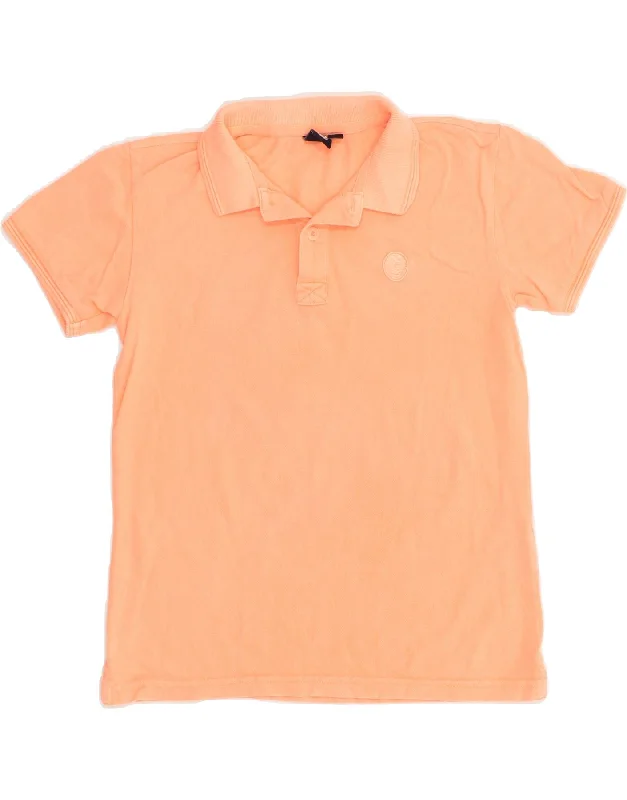 NORTH SAILS Girls Polo Shirt 9-10 Years Orange Cotton