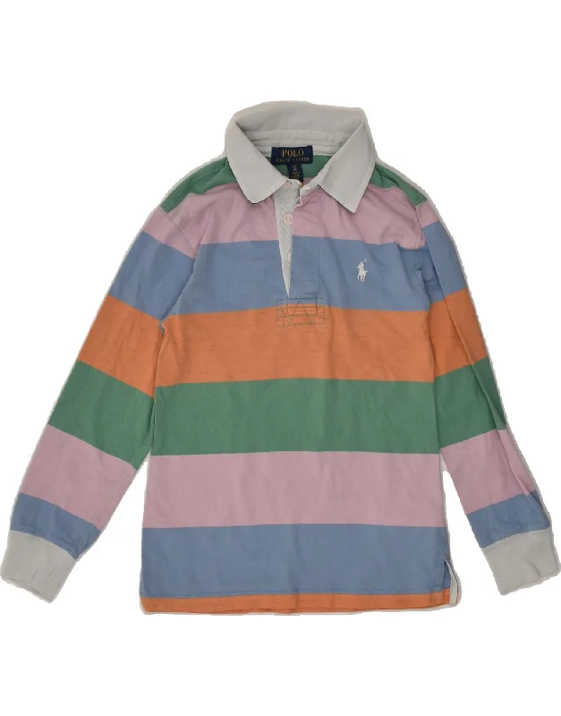 POLO RALPH LAUREN Boys Graphic Polo Shirt 7-8 Years Small  Multicoloured