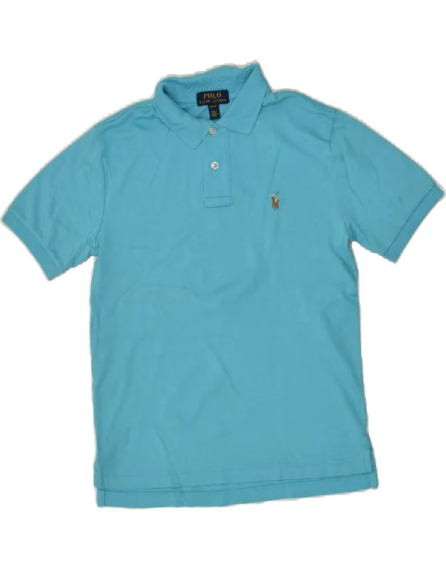 POLO RALPH LAUREN Boys Polo Shirt 10-11 Years Medium Blue