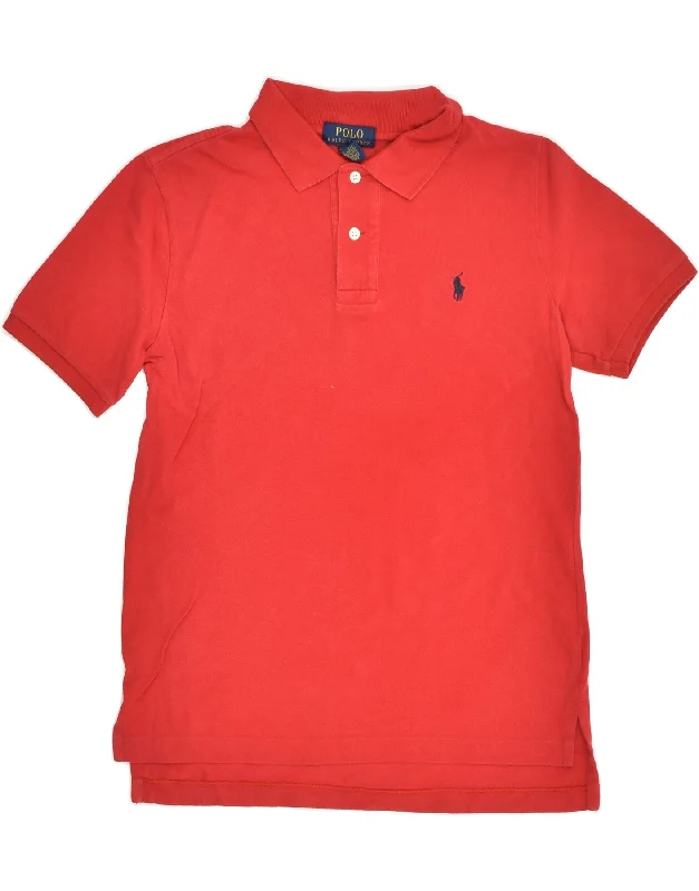 POLO RALPH LAUREN Boys Polo Shirt 10-11 Years Medium  Red Cotton