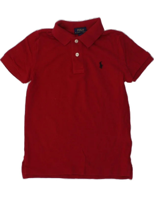 POLO RALPH LAUREN Boys Polo Shirt 3-4 Years Red