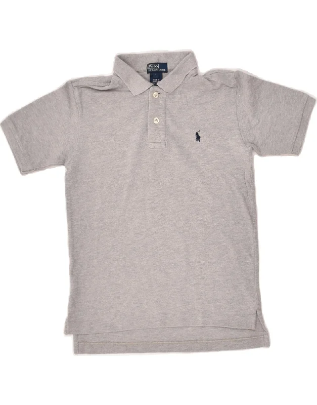 POLO RALPH LAUREN Boys Polo Shirt 6-7 Years Grey Cotton