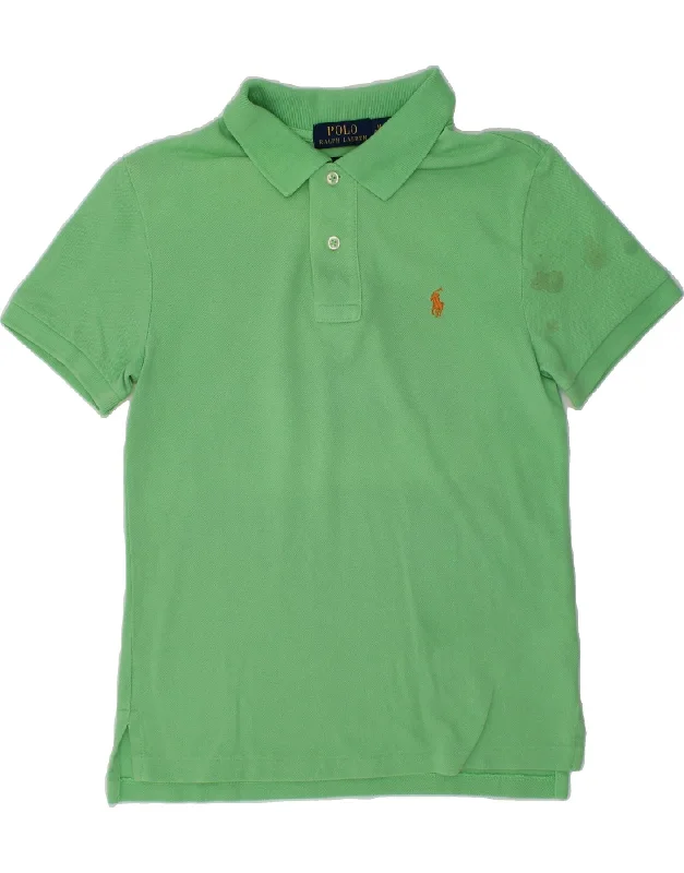 POLO RALPH LAUREN Boys Slim Fit Polo Shirt 10-11 Years Medium  Green