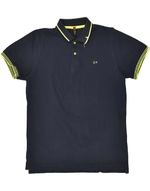 SUN68 Boys Polo Shirt 13-14 Years Navy Blue Cotton