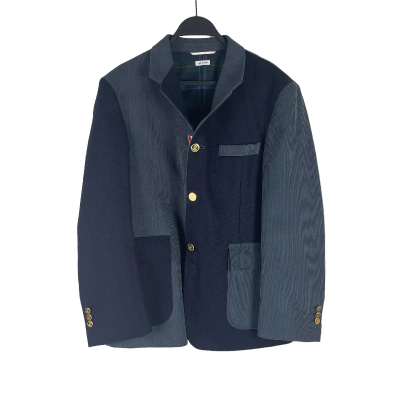 THOM BROWNE. NEW YORK/Jacket/1/Wool/NVY/BORDER