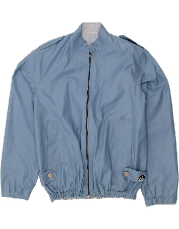 BIBA Mens Reversible Military Jacket IT 46 Small Blue Polyester