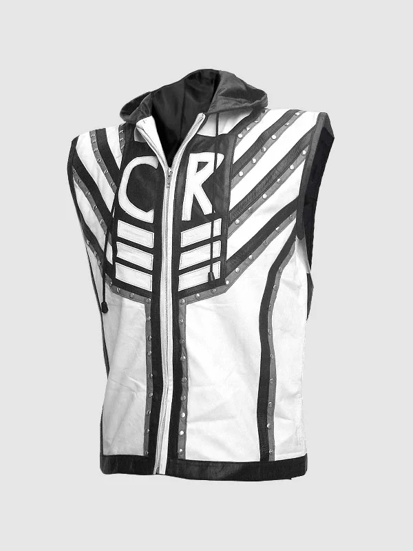 Black & White Leather Vest