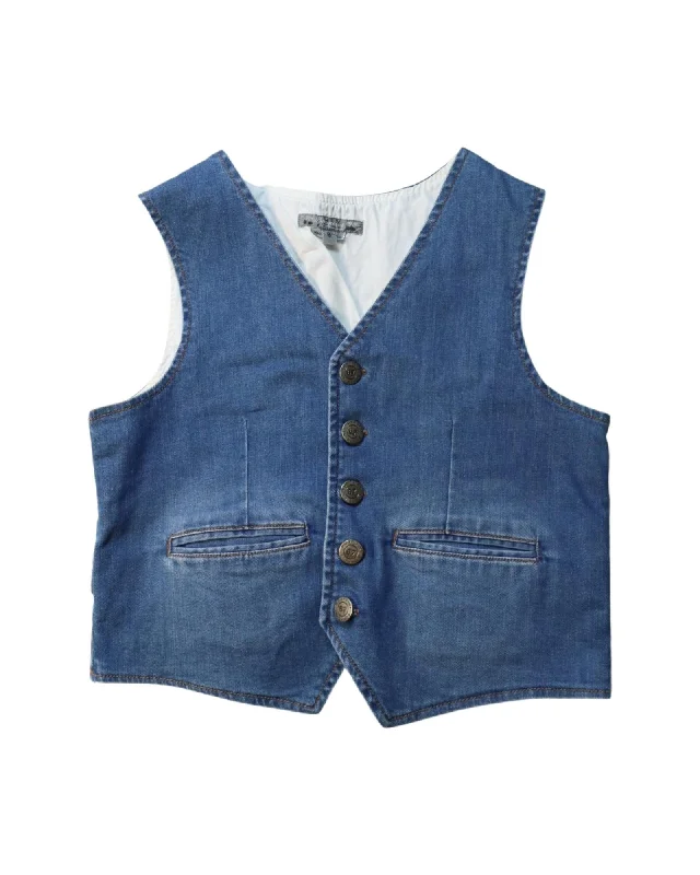 Bonpoint Jean Vest 8Y