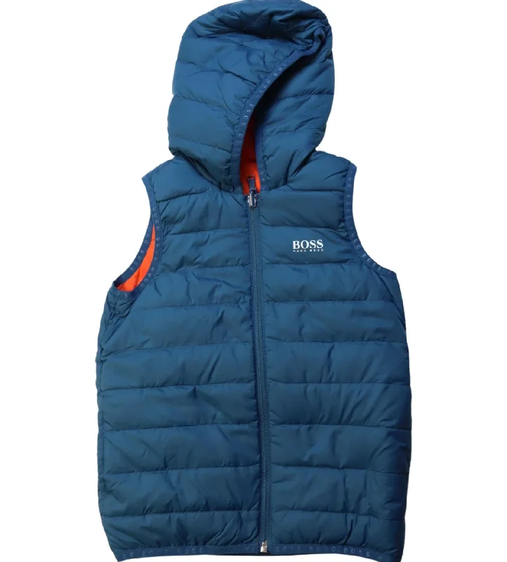 Boss Reversible Hooded Puffer Vest 4T