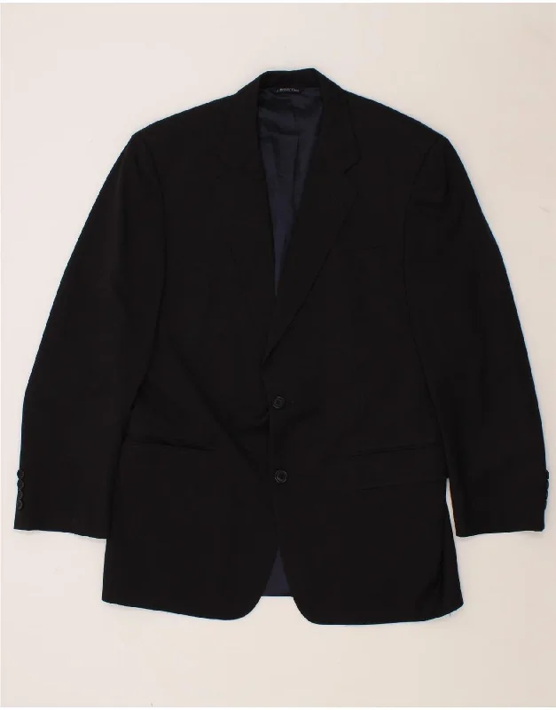 BROOKS BROTHERS Mens 3 Button Blazer Jacket UK 40 Large Black Wool