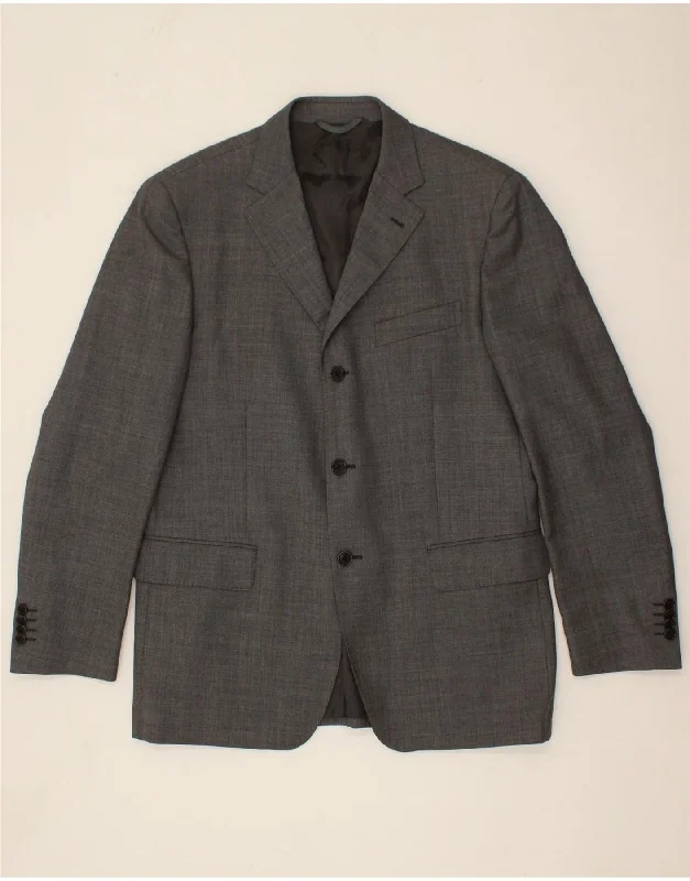 BROOKSFIELD Mens Tailored 3 Button Blazer Jacket IT 52 XL Grey Wool