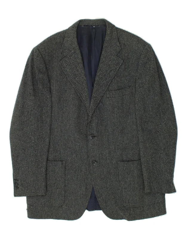 BURBERRYS Mens 2 Button Blazer Jacket IT 52 XL Grey Wool