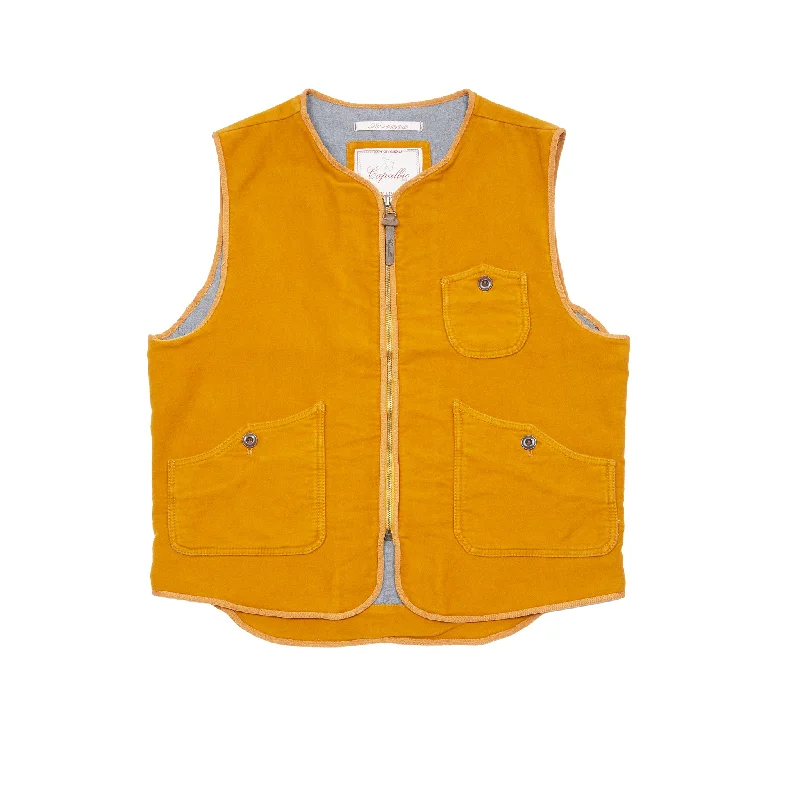 Capalbio Zip Vest in Ocher