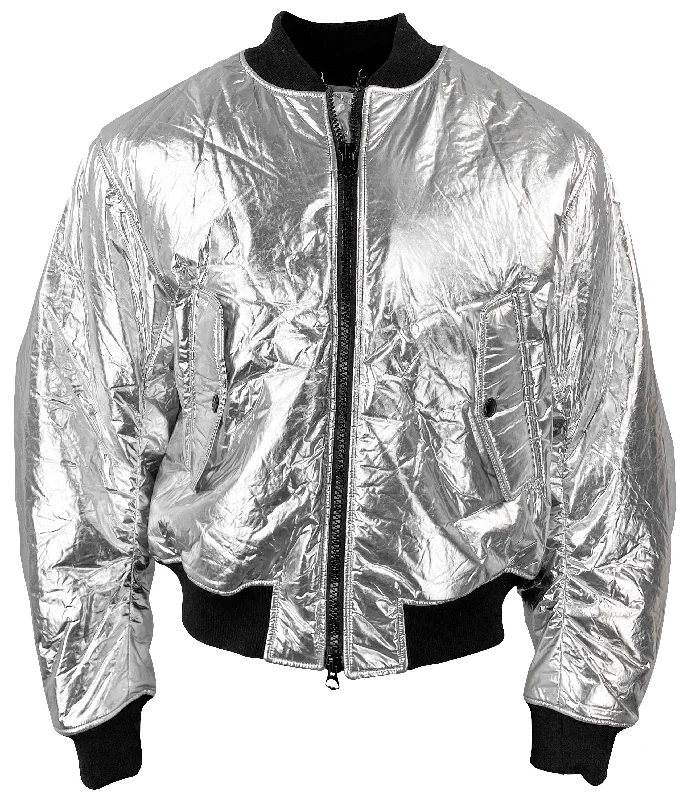 Dries Van Noten Bomber Jacket in Silver