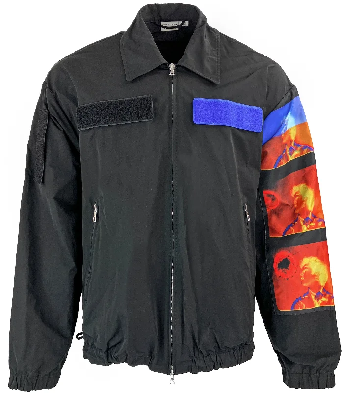 Dries Van Noten x Len Lye Patch Jacket in Black Multi