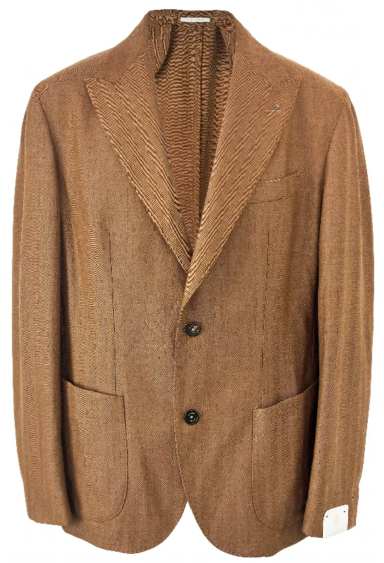 Eleventy Single Breasted Soft Jacket in Camel