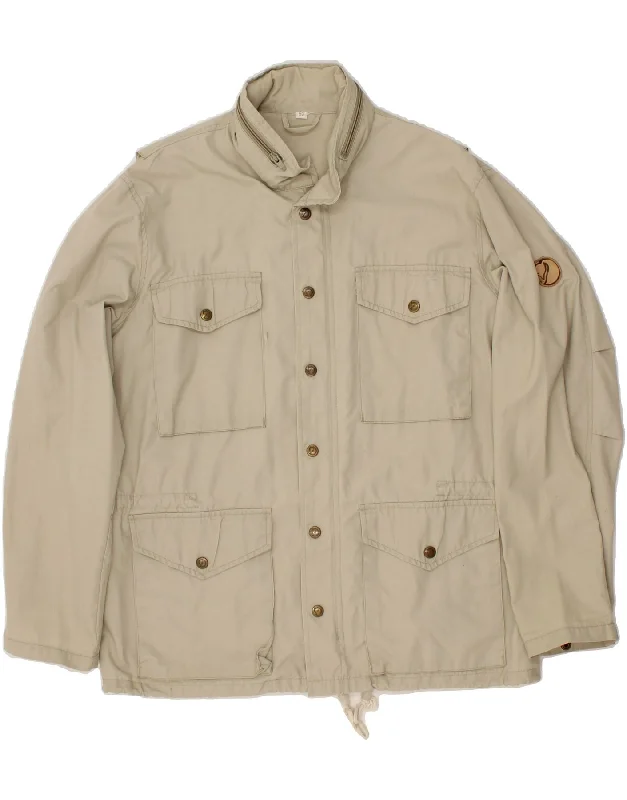 FJALL RAVEN Mens Utility Jacket IT 52 XL Beige Polyester