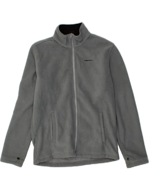 HEAD Mens Fleece Jacket UK 40 Large Grey Polyester