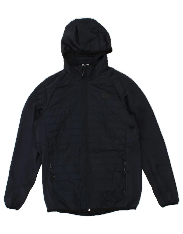 JACK & JONES Mens Hooded Padded Jacket UK 40 Large Navy Blue Polyester