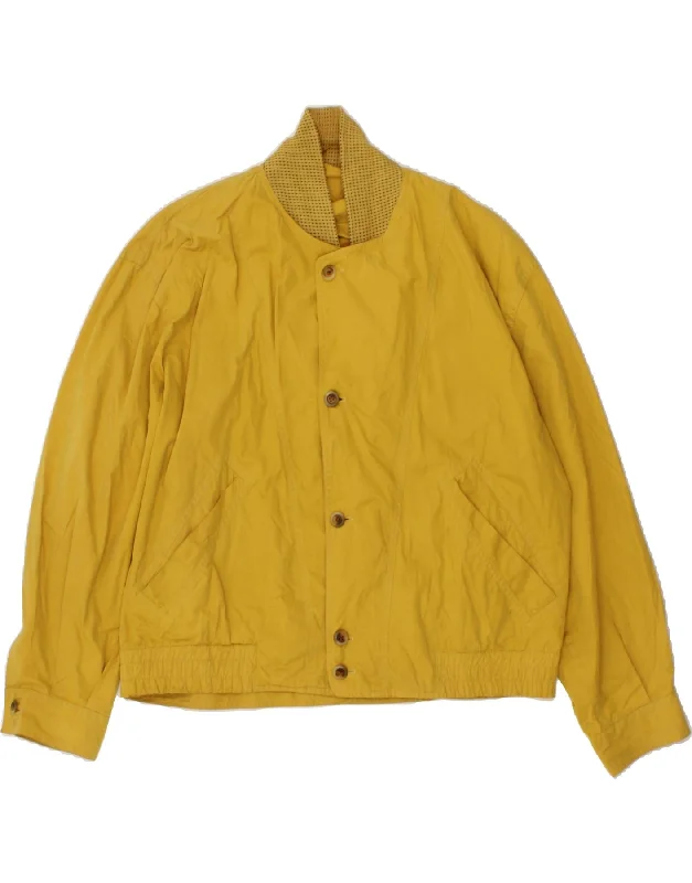 MABRUN Mens Bomber Jacket IT 52 XL  Yellow Cotton