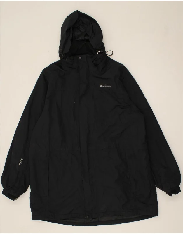 MOUNTAIN WAREHOUSE Mens Extreme Hooded Rain Jacket UK 42 XL Black Nylon