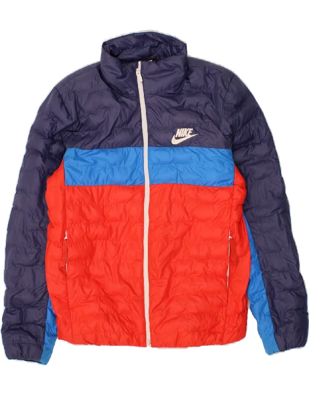 NIKE Mens Padded Jacket UK 38 Medium Multicoloured Colourblock Polyamide