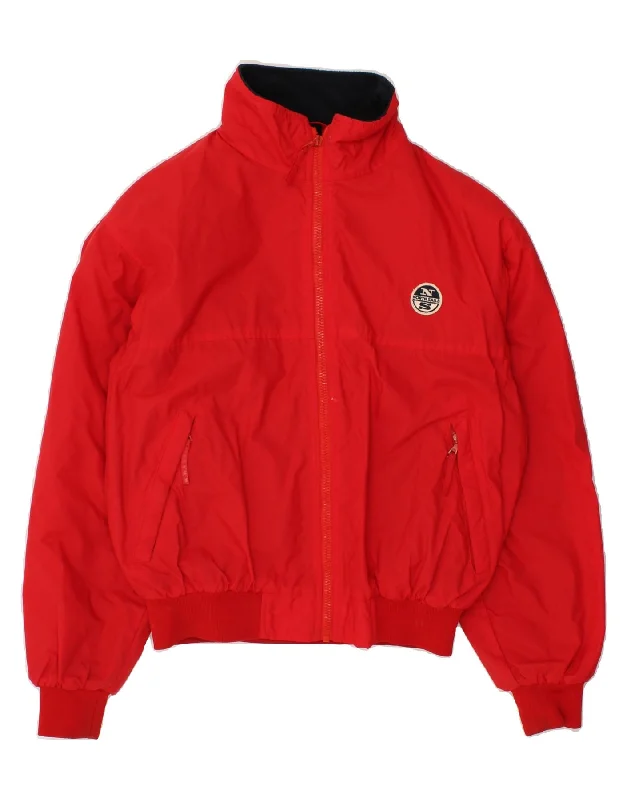 NORTH SAILS Mens Bomber Jacket UK 34 XS Red Polyamide