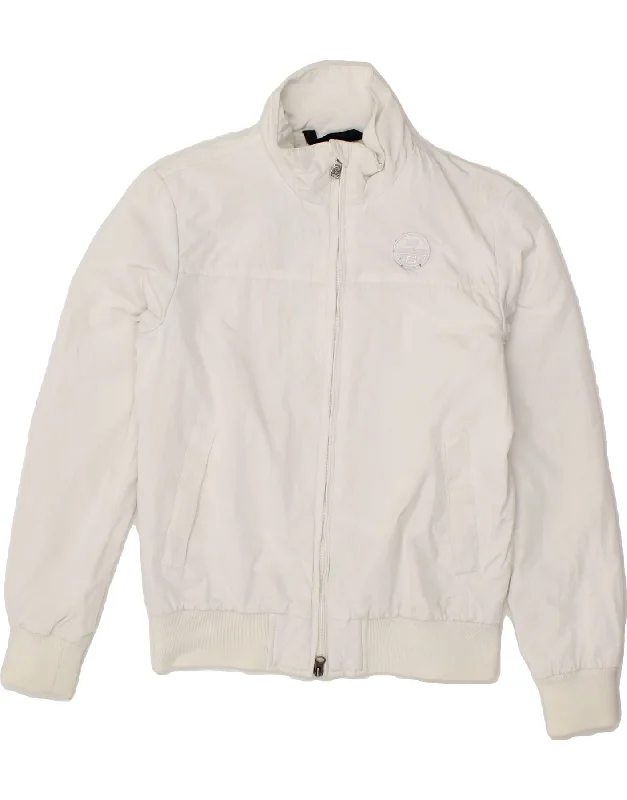 NORTH SAILS Mens Bomber Jacket UK 36 XS White Polyester