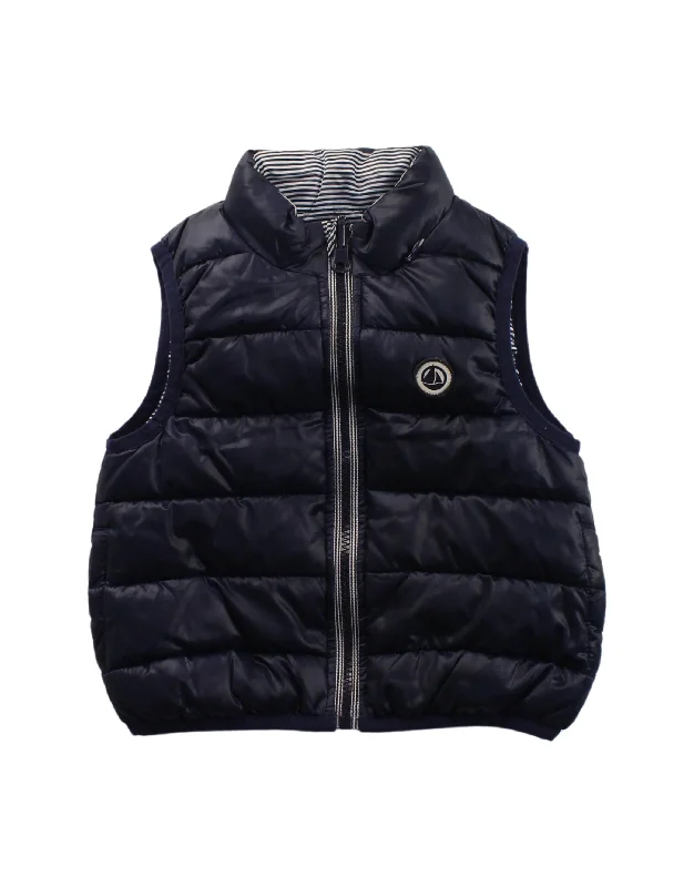 Petit Bateau Reversible Puffer Vest 6-12M