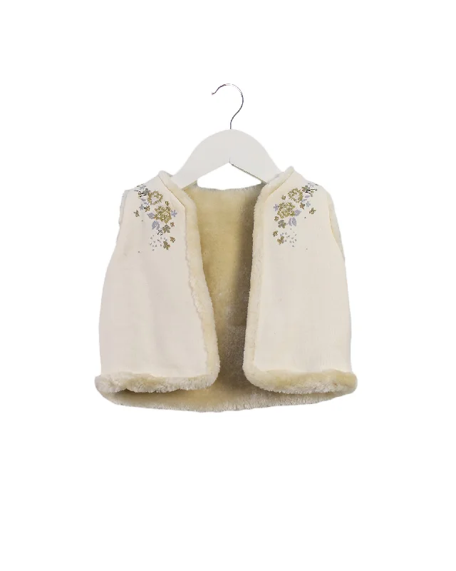 Petit Bateau Faux Fur Vest 6M